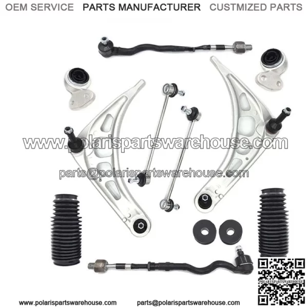 For BMW E46 3 Series Control Arm Ball Joint Bushing Tie Rod Suspension Kit