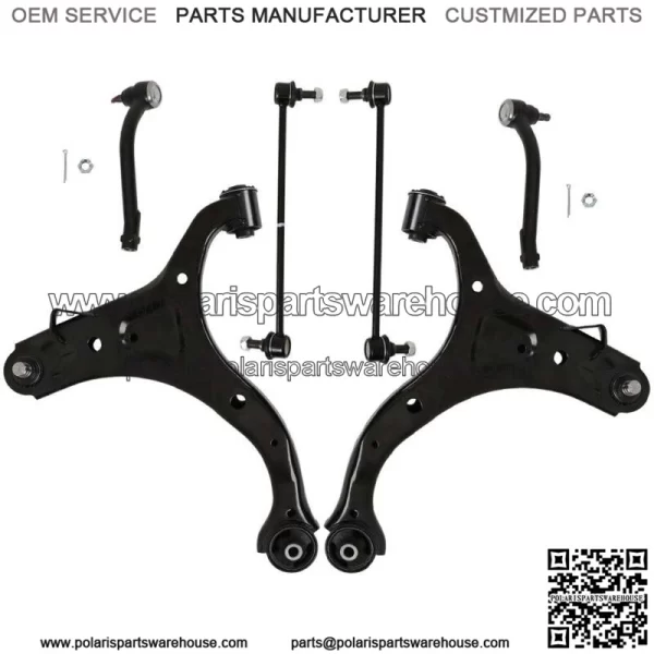 For 2010-2013 Hyundai Kia 3.5L Front Lower Control Arms Tierods Sway Bars Kit