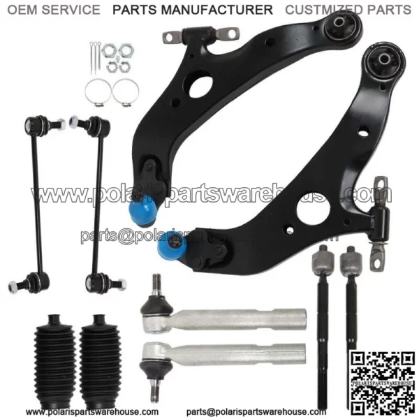 For 2004-2010 Toyota Sienna Front Lower Control Arm Ball Joint Sway Bar 10PCS