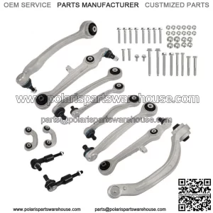 For 2000-2008 Audi A4 Quattro B6 B7 3.2L Front Upper & Lower Control Arms Kit