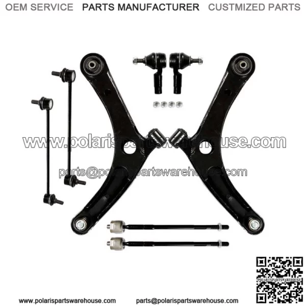 8pcs For 2007-2013 Lancer Outlander Front Control Arm Ball Joint Suspension Kit