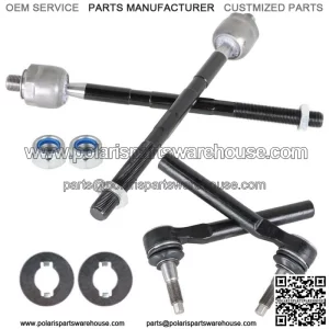 Front Inner Outer Tie Rod End Driver Passenger For 2006-2010 Hummer H3 H3T 4pc