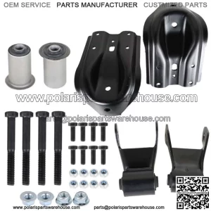 For 1988-1997 Chevy GMC K2500 Rearward Leaf Spring Shackle & Bracket Hanger Set
