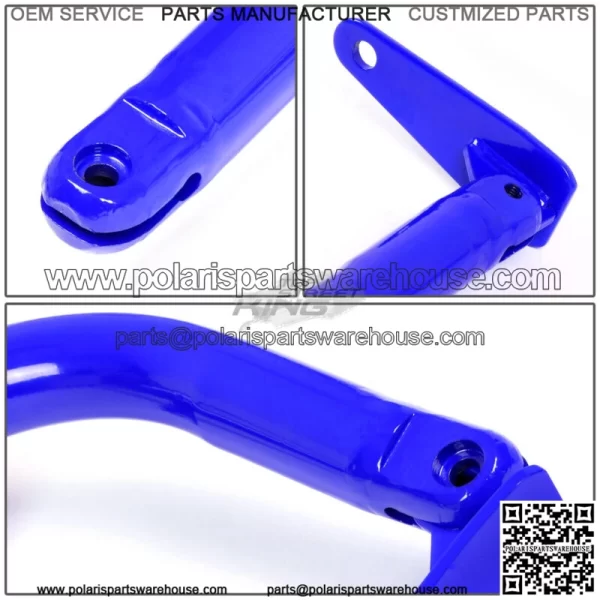 BLUE 49" ADJUSTABLE MILD STEEL SAFETY SEAT BELT HARNESS BAR WITH SUPPORT RODS - Image 2