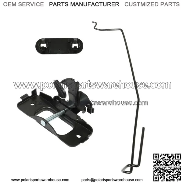 Hood Latch & Catch Striker & Rod & Safety Catch Kit For Dodge Ram 1500