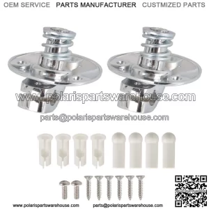 Chrome Sunvisor Support Brackets Kit  W/Screws Plastic Bushing Tips Coupe 18PC