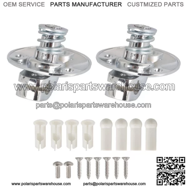 Chrome Sunvisor Support Brackets Kit  W/Screws Plastic Bushing Tips Coupe 18PC