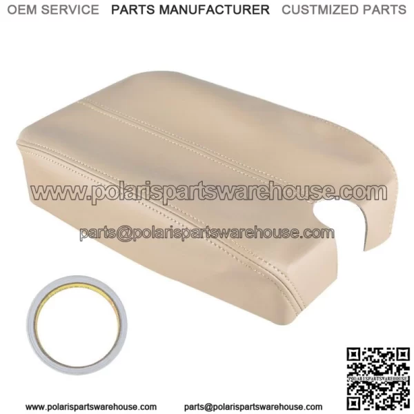 For Honda Accord 08-12 Beige Center Console Armrest Cover Leather Synthetic - Image 3