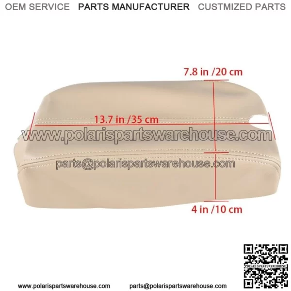 For Honda Accord 08-12 Beige Center Console Armrest Cover Leather Synthetic - Image 4