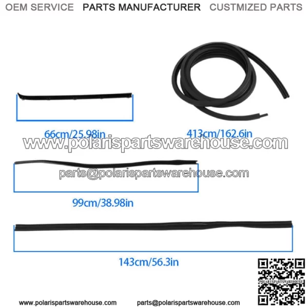 Door Window Weatherstrip Seal Kit Rubber For 1980-1993 Dodge Truck D W 150 10pcs - Image 3