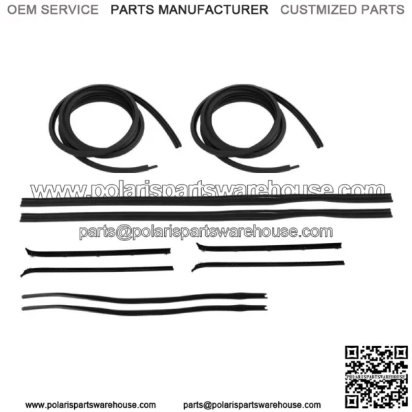 Door Window Weatherstrip Seal Kit Rubber For 1980-1993 Dodge Truck D W 150 10pcs - Image 4
