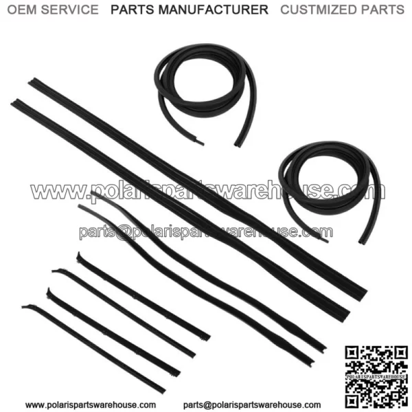 Door Window Weatherstrip Seal Kit Rubber For 1980-1993 Dodge Truck D W 150 10pcs - Image 5