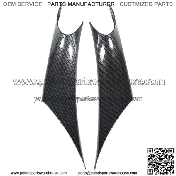 For BMW 3 4 F30 F35 2PCS Carbon Fiber Inside Inner Door Handle Cover Case Trim - Image 3
