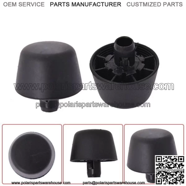 For 07-18 Jeep Wrangler JK Body Black Rubber Bumper Cushion Hood Stoppers 2pcs - Image 2