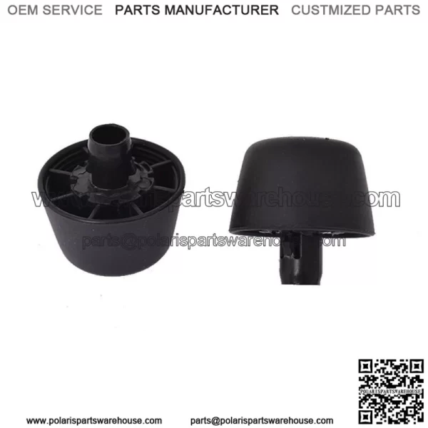 For 07-18 Jeep Wrangler JK Body Black Rubber Bumper Cushion Hood Stoppers 2pcs - Image 4