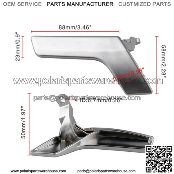 Inside Door Handle Chrome Left Side Front Driver Rear For W204 X204 Inner - Image 4