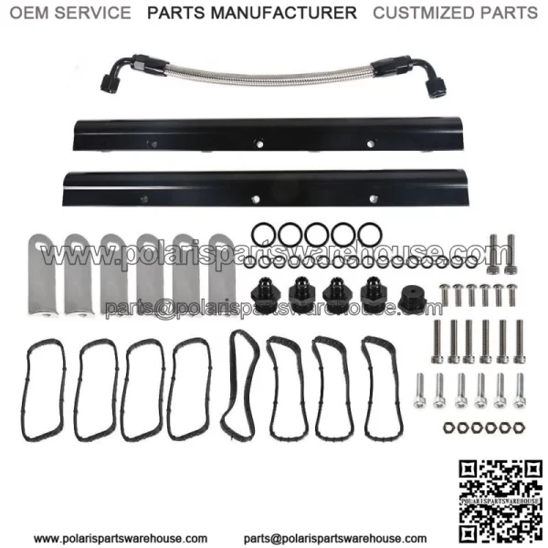 Billet Fuel Rail Kit For LS LS1 LS2 LS3 LS6 Aftermarket Intake Manifold Hardware