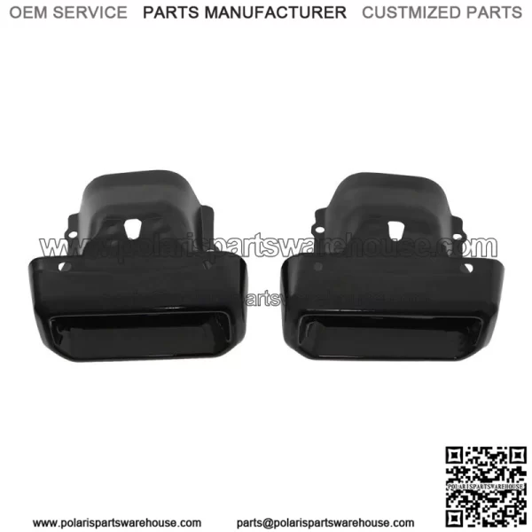 For 2019-2023 Silverado Sierra 1500 Left & Right Side Exhaust Bezels Black - Image 3
