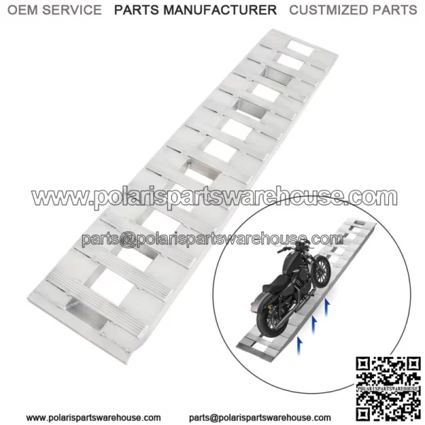 72" X 15" 6500 LBS ALUMINUM Hook Ramp CAR TRUCK TRAILER auto hauler TRACTOR Pair - Image 2