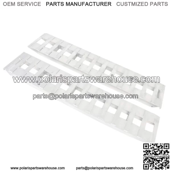 72" X 15" 6500 LBS ALUMINUM Hook Ramp CAR TRUCK TRAILER auto hauler TRACTOR Pair - Image 3