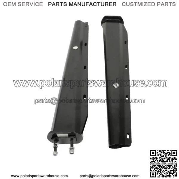 Mud Flap Hangers Black Steel Straight 30" Pair 2.5" Semi Truck Spring Loaded