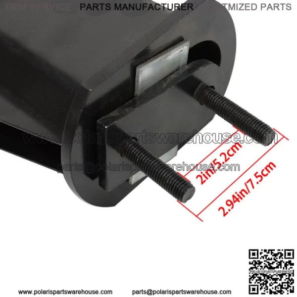 Mud Flap Hangers Black Steel Straight 30" Pair 2.5" Semi Truck Spring Loaded - Image 2
