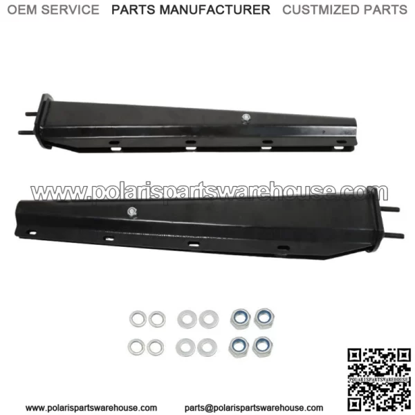 Mud Flap Hangers Black Steel Straight 30" Pair 2.5" Semi Truck Spring Loaded - Image 3