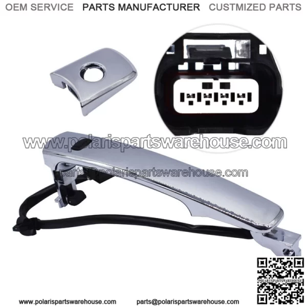 For 2010-2013 Nissan Rogue Car Front Left Outside Chrome Door Handle Smart Entry - Image 3
