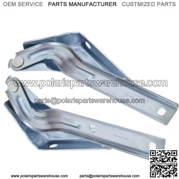 Hood Hinge For 2012 2013 2014 2015 Volkswagen Passat VW1236116 VW1236115 Silver - Image 2