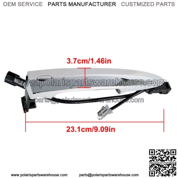 Left Side Exterior Door Handle Suit For Nissan Sentra 13-16 Maxima 09-14 Silver - Image 3
