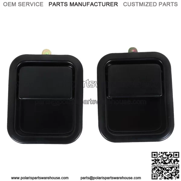 Black Door Handle Metal Pair Outside Full For 1991-2006 Jeep Wrangler YJ TJ - Image 2