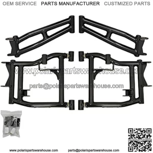 Heavy Duty Black High Clearance Rear Offset A-Arms for 2016-2020 Polaris RZR S 900