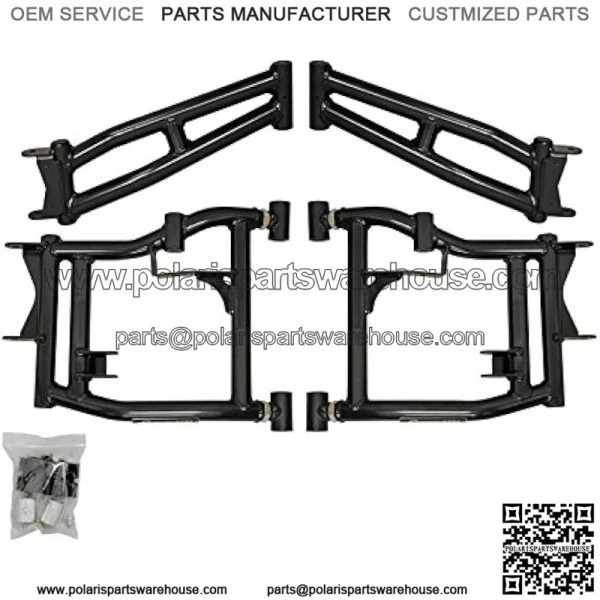 Heavy Duty Black High Clearance Rear Offset A-Arms for 2016-2020 Polaris RZR S 900
