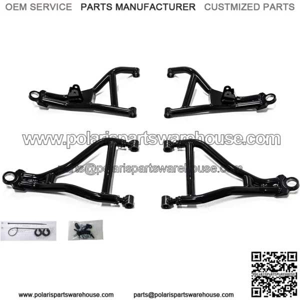 Arched 2" Forward Offset A Arms for Can-Am Defender HD 5 / HD 8 / HD 10 - SEE FITMENT for compatible Years & Sub-Models | Powder coated Black | Run up to 32" Tires!