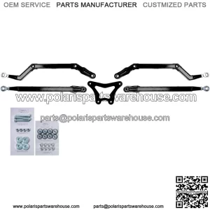 High Clearance Boxed Rear Radius Arms/Rods for Polaris RZR XP 900 / XP 4 900 (2011-2014) - Black
