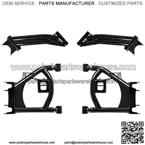 Heavy Duty High Clearance 1.5" Rear Offset A Arms for Can-Am Maverick Trail (2018+) - Black - Fits Up To A 30" Tire!