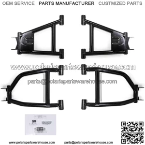 High Clearance 1.5" Offset REAR A Arms for Kawasaki Mule Pro FXT/FX/DX/DXT/FXR - Black - Fit up to a 30" Tire!