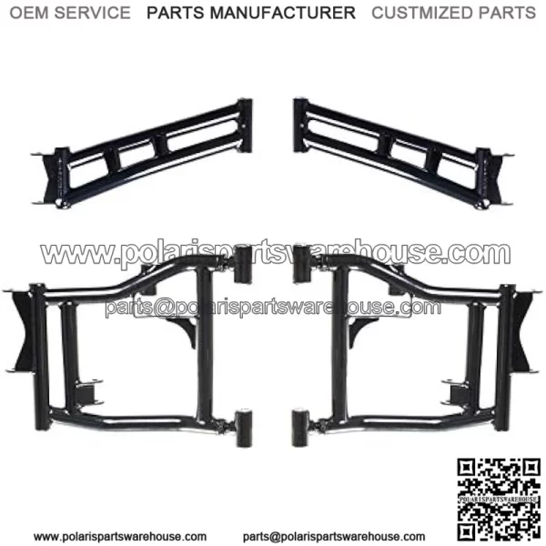 Heavy Duty Arched Rear Offset A-Arms for 2016+ Polaris General 1000 / General 4 | Full camber adjustability | A-Arm color is Orange