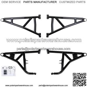Heavy Duty High Clearance Front A-Arms for Polaris RZR XP 1000 / XP 4 1000 (2014+) - Black - Includes All 4 Arms - Non-Adjustable