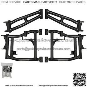 Heavy Duty High Clearance Rear Offset A-Arms for 2016-2020 Polaris RZR S 1000/2019-2020 S4 1000- Black