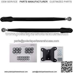 Heavy Duty Round Tube Rear Radius Arms/Rods for Can-Am Maverick X3 72" Turbo/X RC/X MR/X RS/MAX (See Fitment Below) - Lower 2 Rods Only - Black