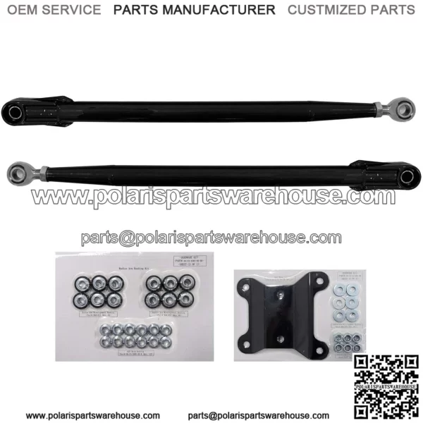 Heavy Duty Round Tube Rear Radius Arms/Rods for Can-Am Maverick X3 72" Turbo/X RC/X MR/X RS/MAX (See Fitment Below) - Lower 2 Rods Only - Black