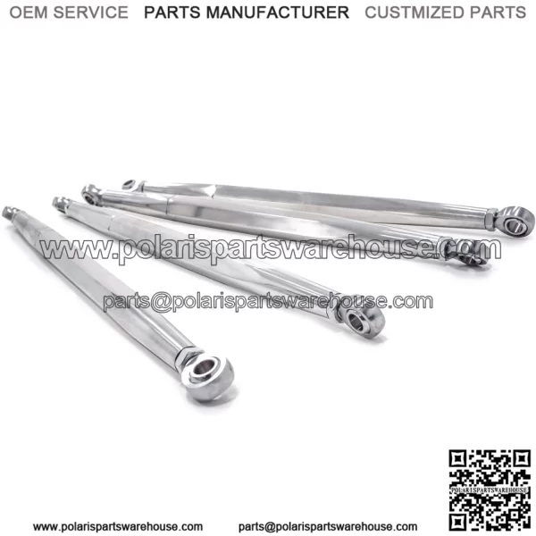 Billet Aluminum Rear Radius Arms/Rods for Polaris RZR XP Turbo/XP 4 Turbo (2016+) | Made of 1-1/4" 7075 solid aluminum bar compared to 3/4" OEM | Will Not Fit With Polaris Rear Bumpers