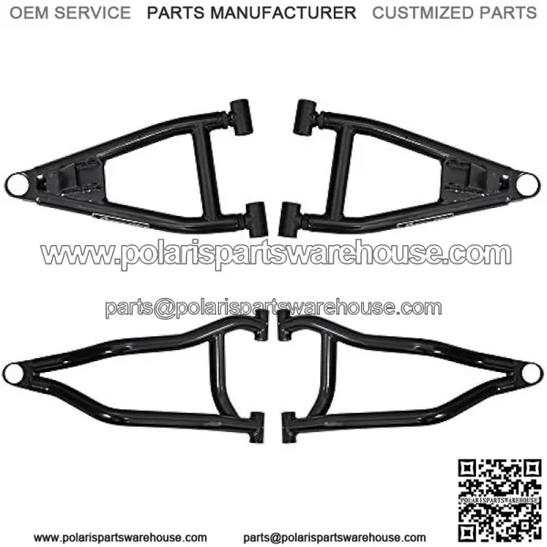High Clearance Front 1.5" Forward A-Arms for Polaris Ranger 900 Diesel/Crew (2011-2014) - Black