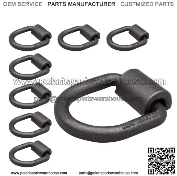 Heavy Duty Welded Forged D-Rings #8 Pack