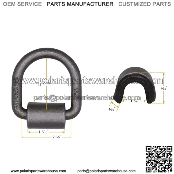 Heavy Duty Welded Forged D-Rings #8 Pack - Image 3