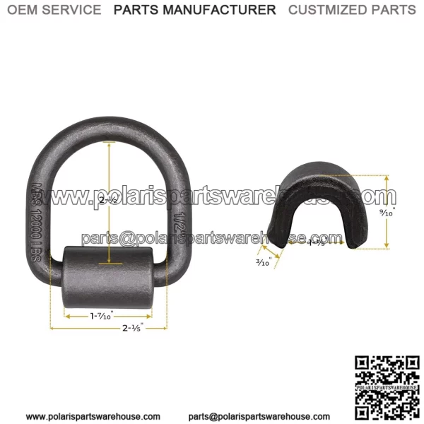 Heavy Duty Welded Forged D-Rings #12 Pack - Image 3
