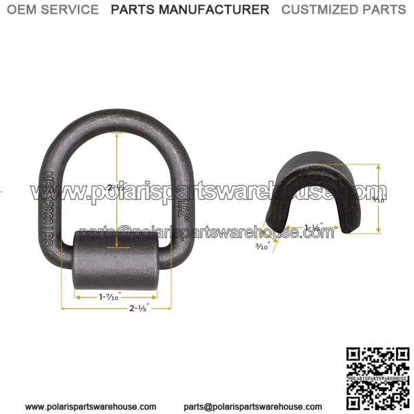 Heavy Duty Welded Forged D-Rings #20 Pack - Image 3
