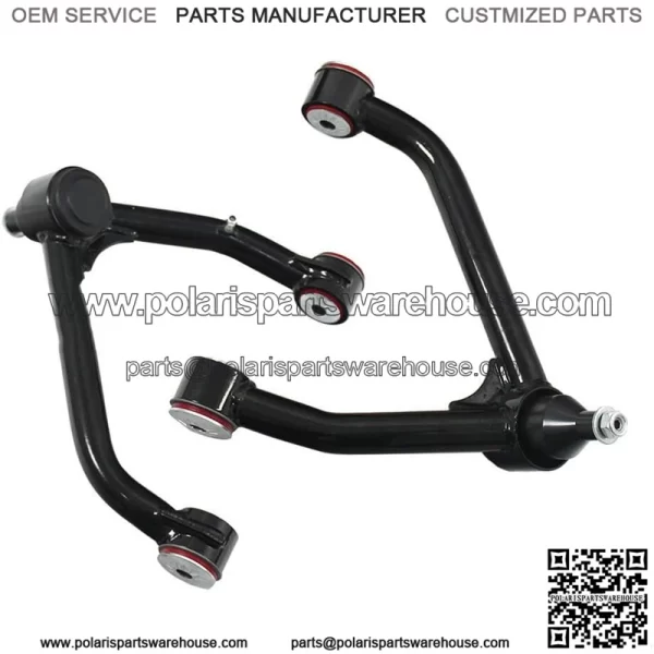 Pair (2 PCS) Front Upper Control Arm Compatible with 2014-2018 Silverado Sierra 1500 2WD 4WD 2-4" Tubular Lift Kit with PU Bushings Ball Joints UCA Greasable