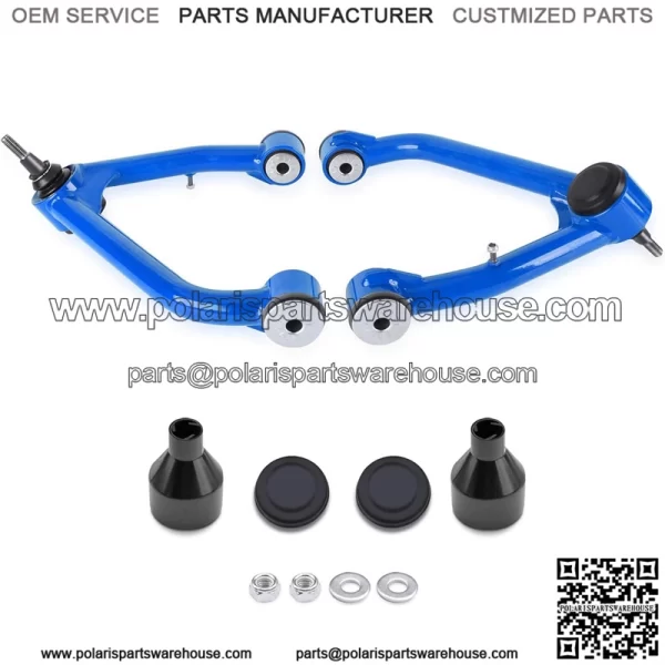 Front Upper Control Arms for 2014-2018 Silverado Sierra 1500 2 PCS 2-4" Lift Blue Tubular Front Suspension Control Arm Compatible with 2014-2020 Tahoe - Image 2